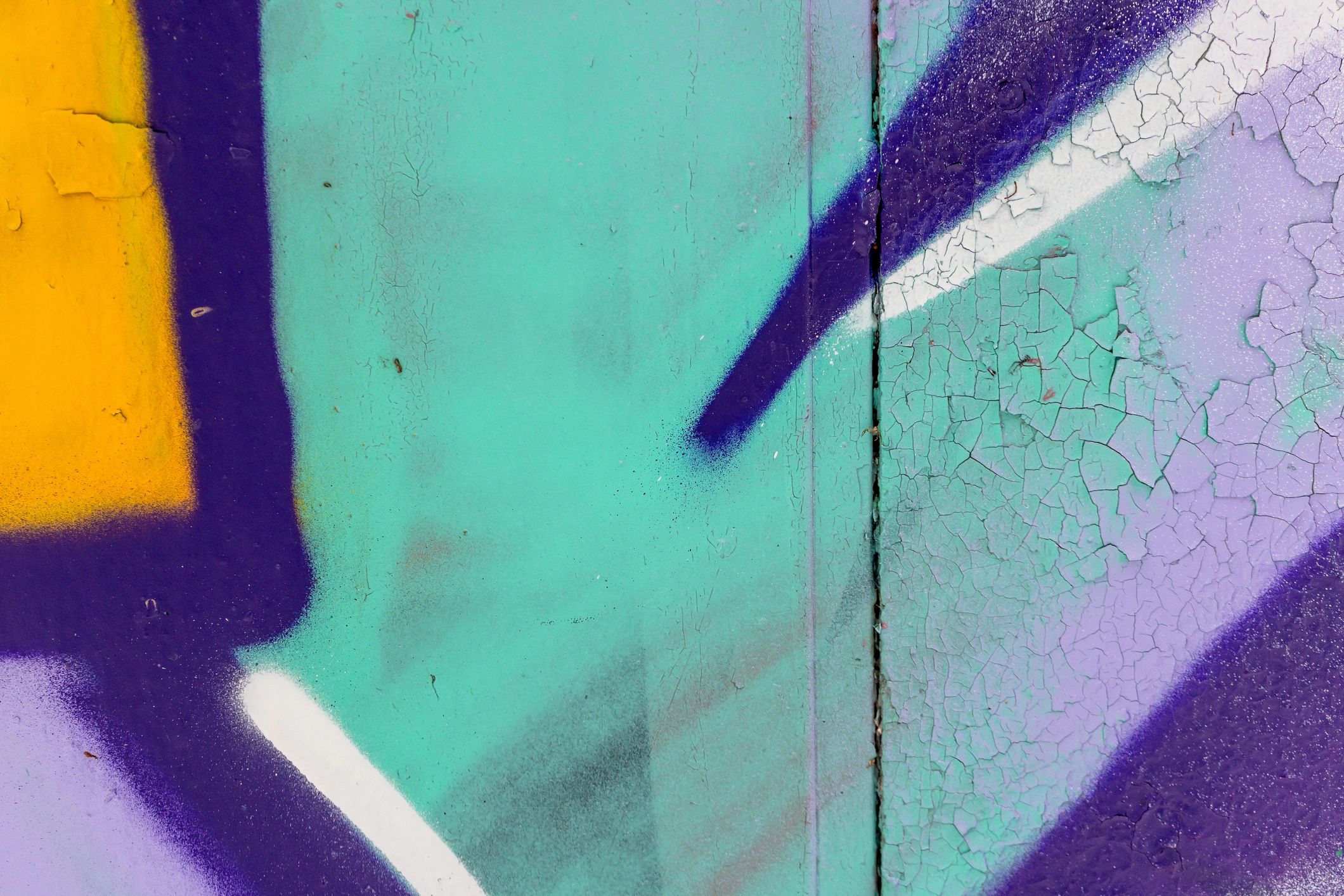 Close-up of vibrant mural paint texture